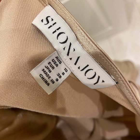 Taupe Satin Midi Dress, Shona Joy from Revolve - Picture 5 of 5